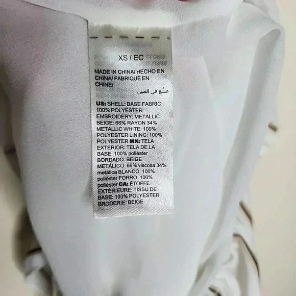 WHITE HOUSE BLACK MARKET Off The Shoulder Stripe‎ Blouse Size XS Top Shirt EUC - Picture 5 of 9